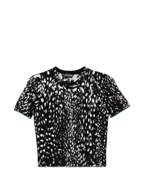 Tom Ford Lynx Jacquard Sweater in Black