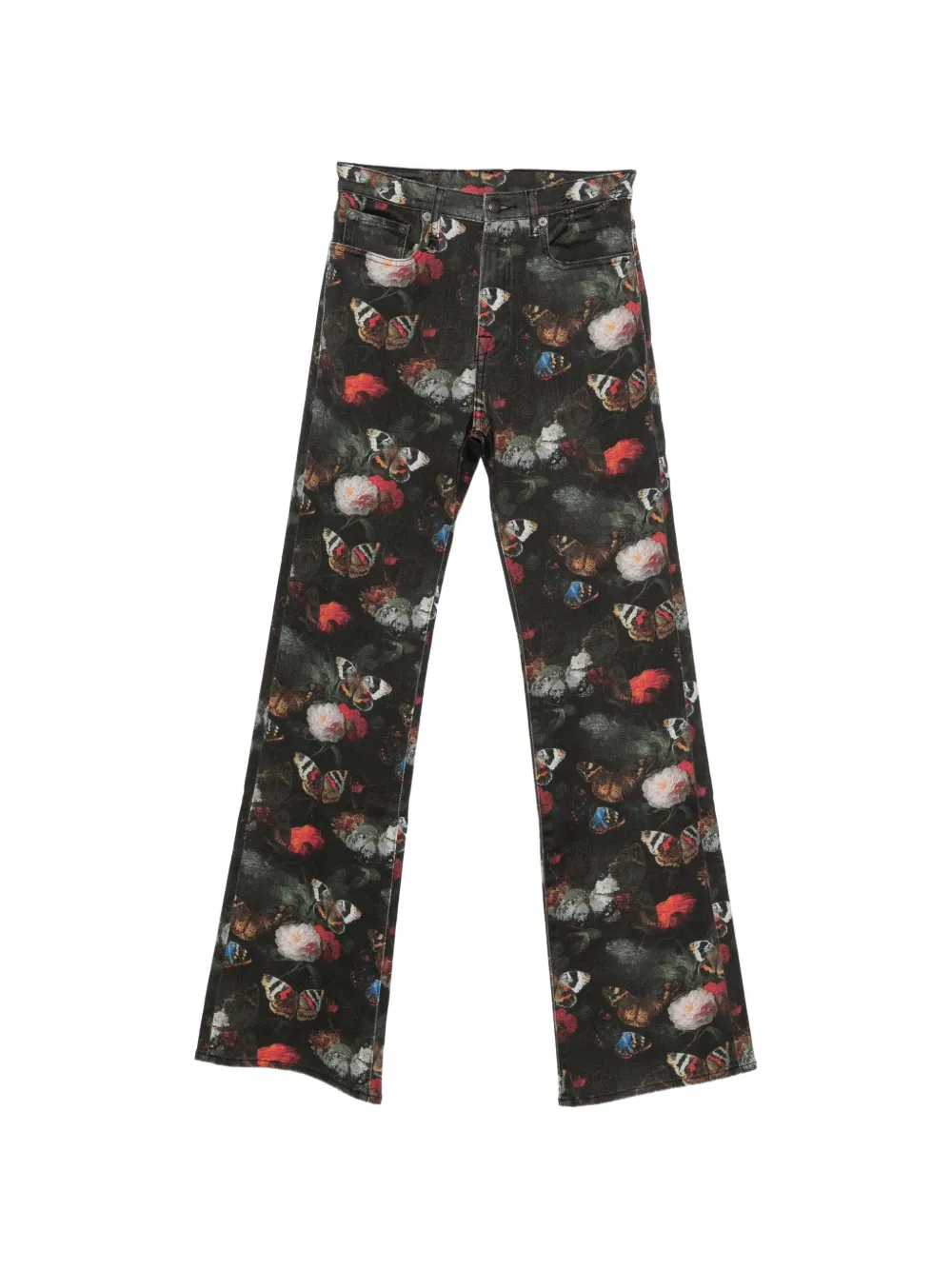 R13 Jane butterfly-print jeans