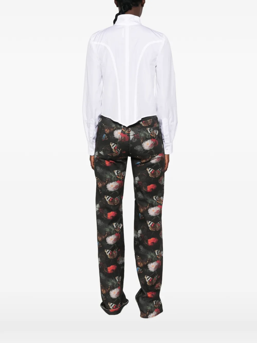 R13 Asymmetrische blouse Wit