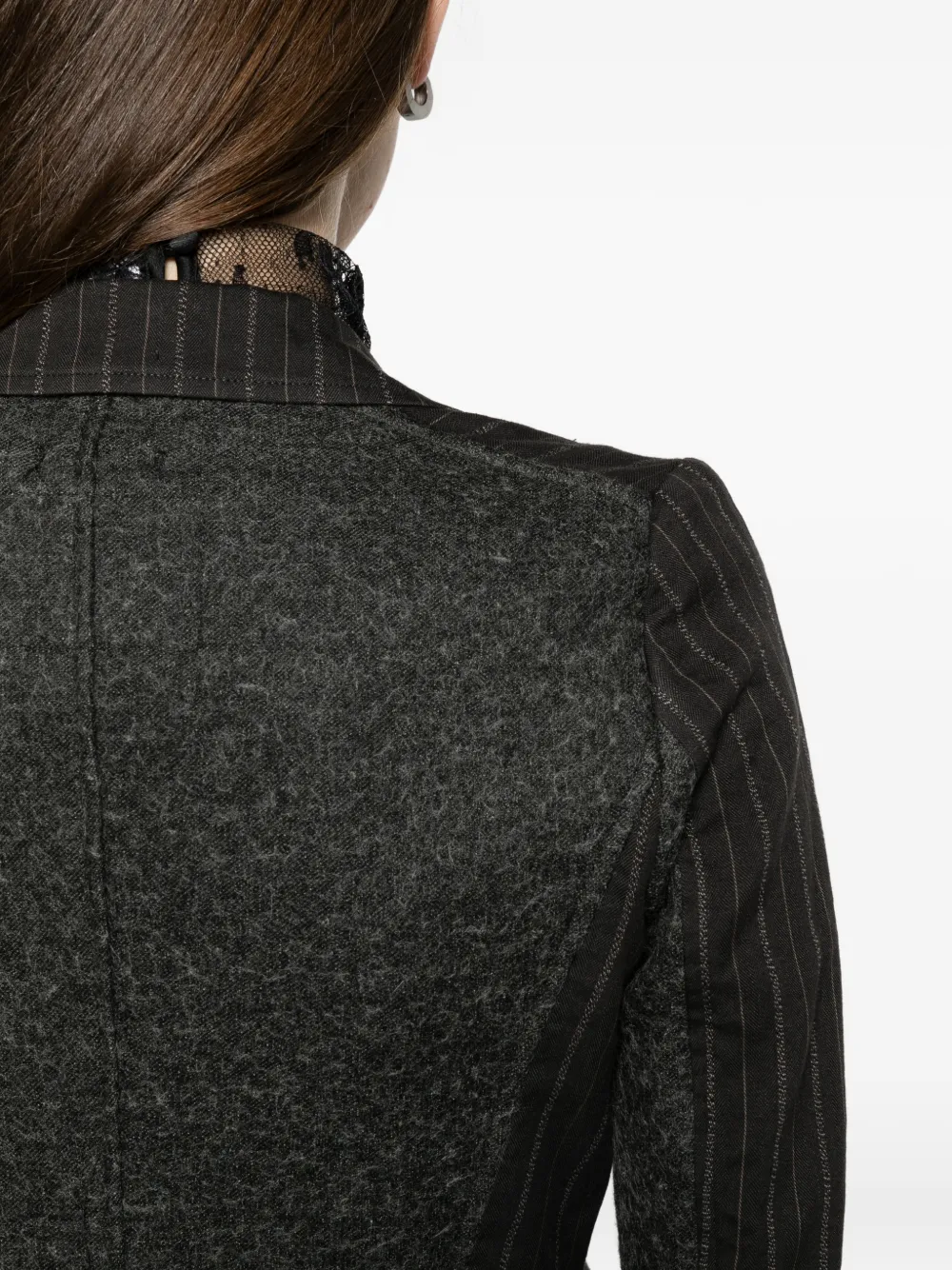 R13 Super Shrunken blazer Zwart