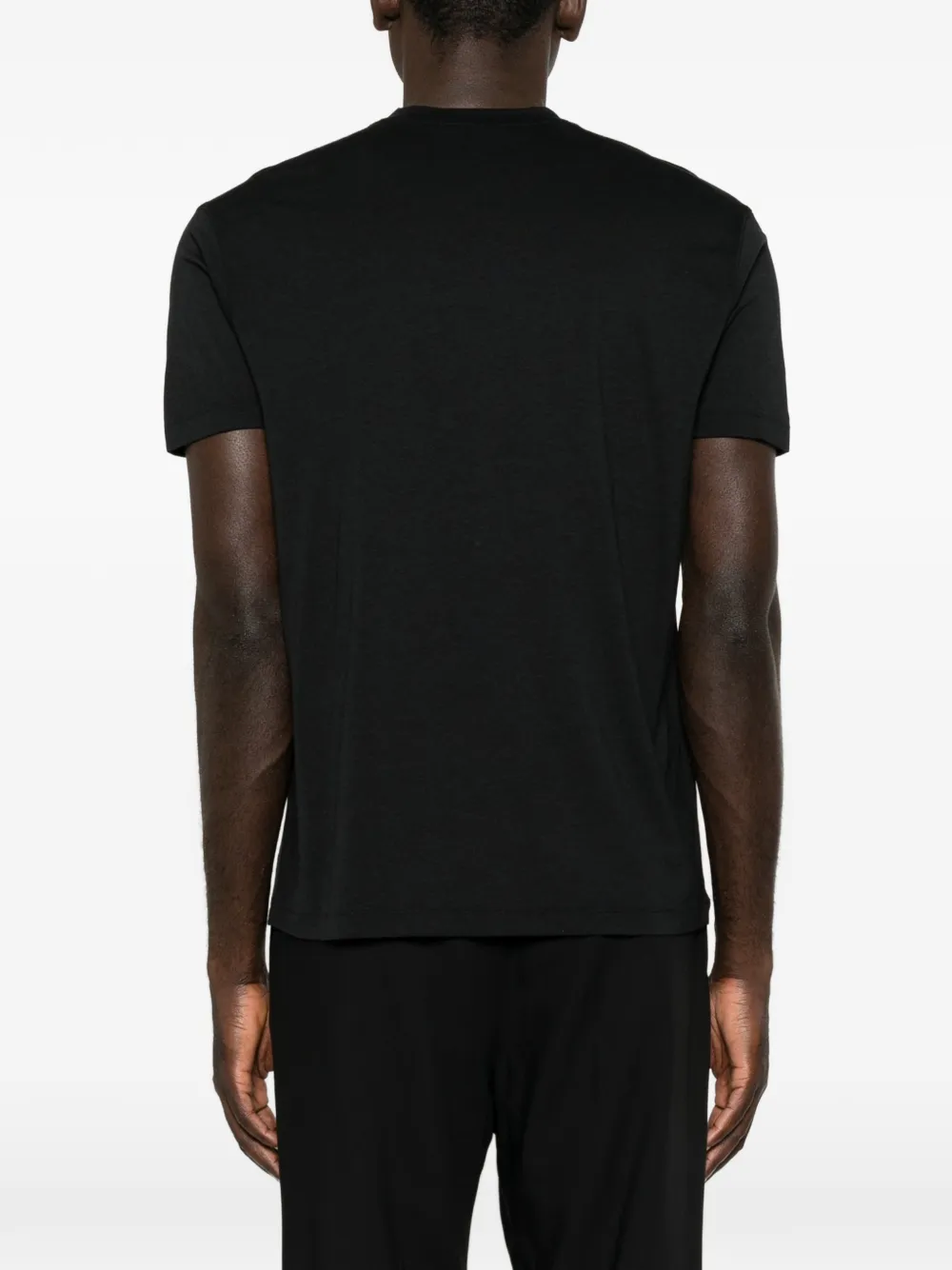 TOM FORD Lyocell katoenen T-shirt met ronde hals Zwart