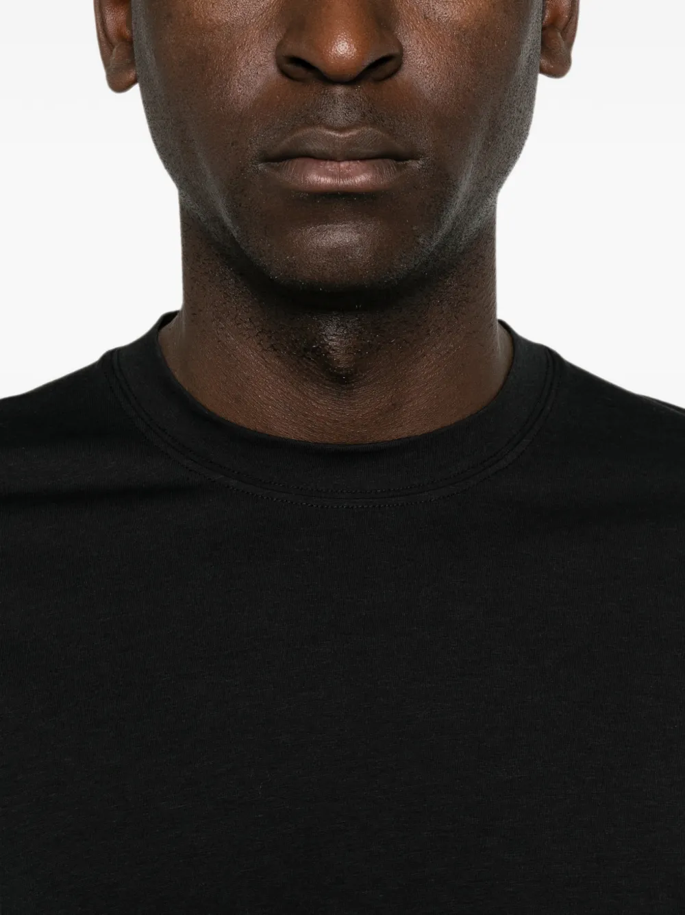 TOM FORD Lyocell katoenen T-shirt met ronde hals Zwart
