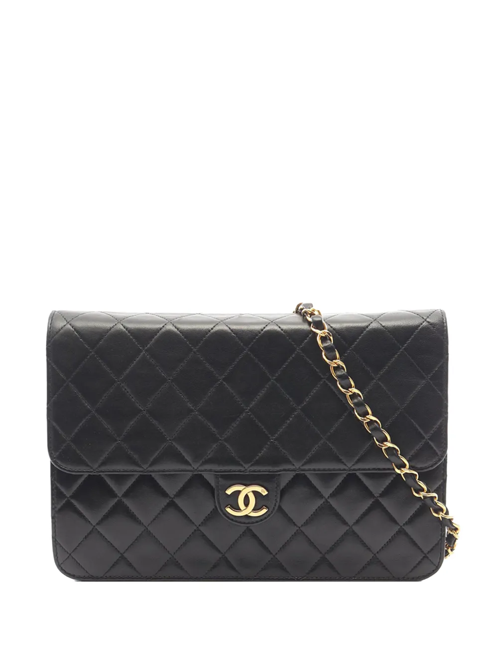 CHANEL Pre-Owned 1997-1999 Medium CC Quilted Lambskin Single Flap shoulder bag - Black