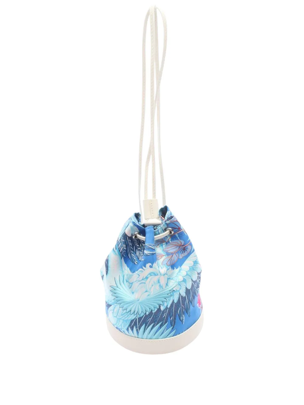 Hermès Pre-Owned 2015 Silk Flamingo Party Sac Soie Cool 22 bucket bag - Blau
