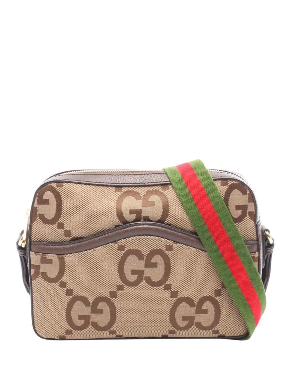 Gucci Pre-Owned 2000-2015 Jumbo GG Canvas Web crossbody bag - Toni neutri