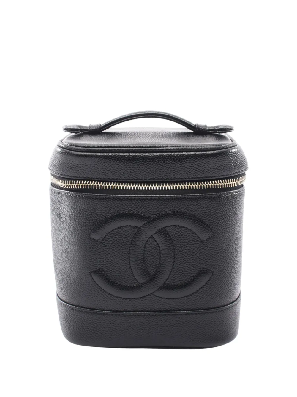 CHANEL Pre-Owned 2002-2003 CC Caviar vanity bag - Black