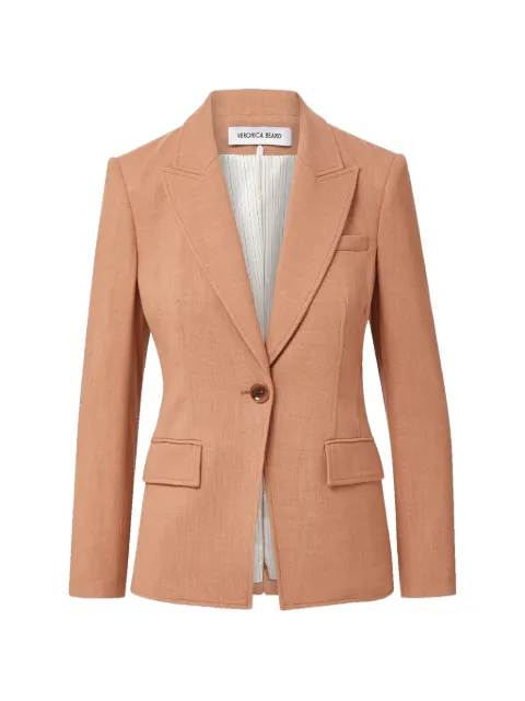 Veronica Beard single-breasted linen-texture blazer