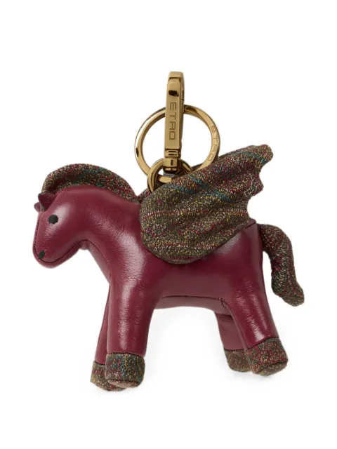 ETRO Pegaso leather bag charm