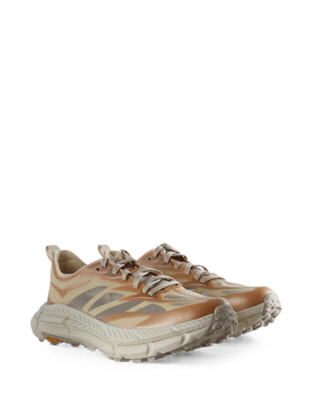 HOKA Mafate Speed 4 Lite panelled low-top sneakers Beige
