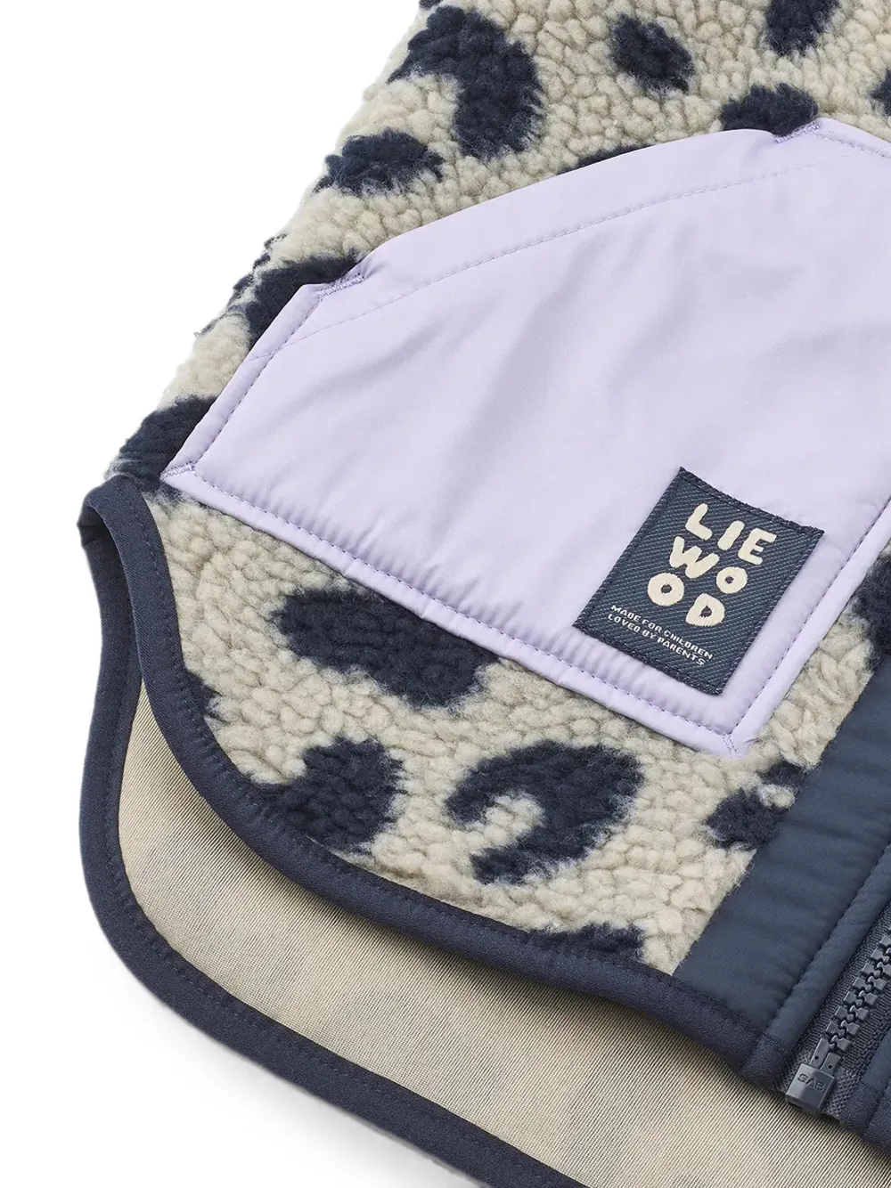Liewood Noam mouwloos fleece jack met luipaard-print Beige
