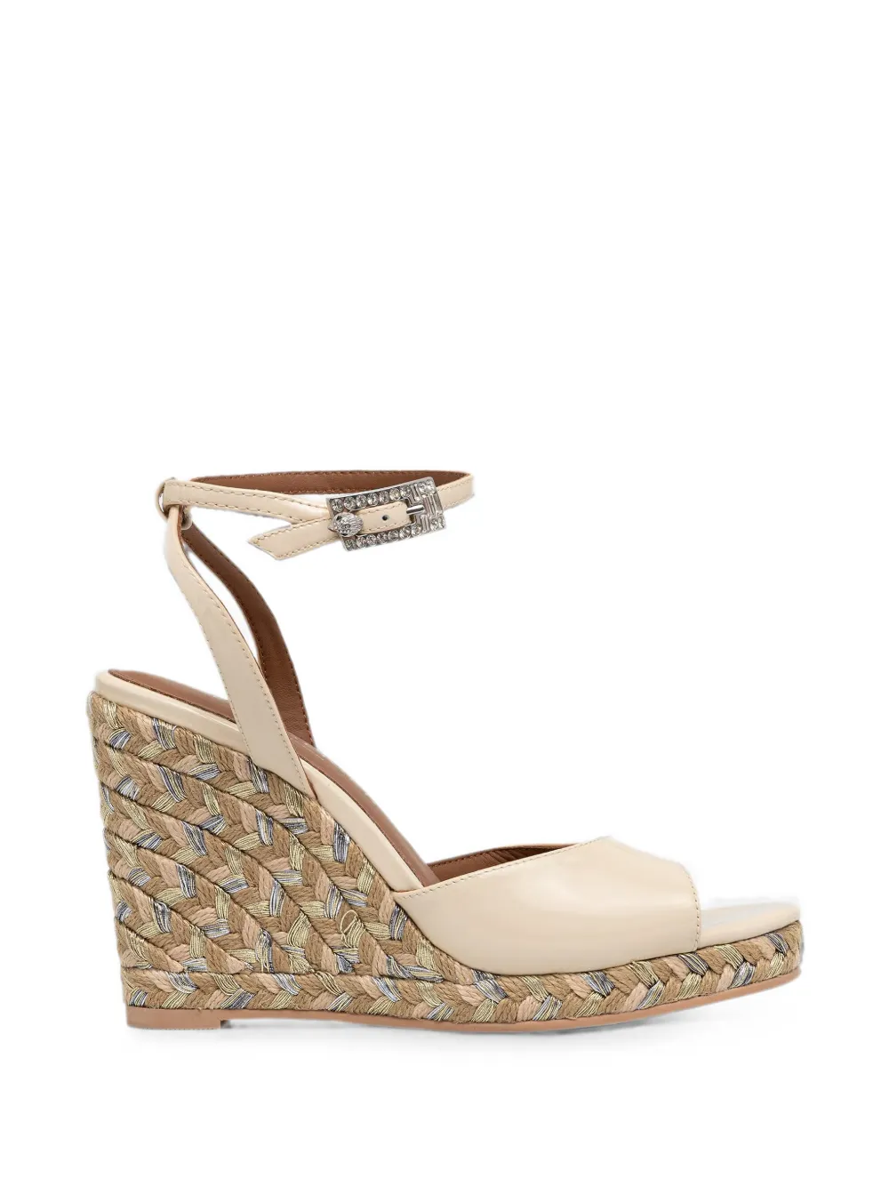 Kurt Geiger Buckle-fastening Wedge Sandals In Neutral