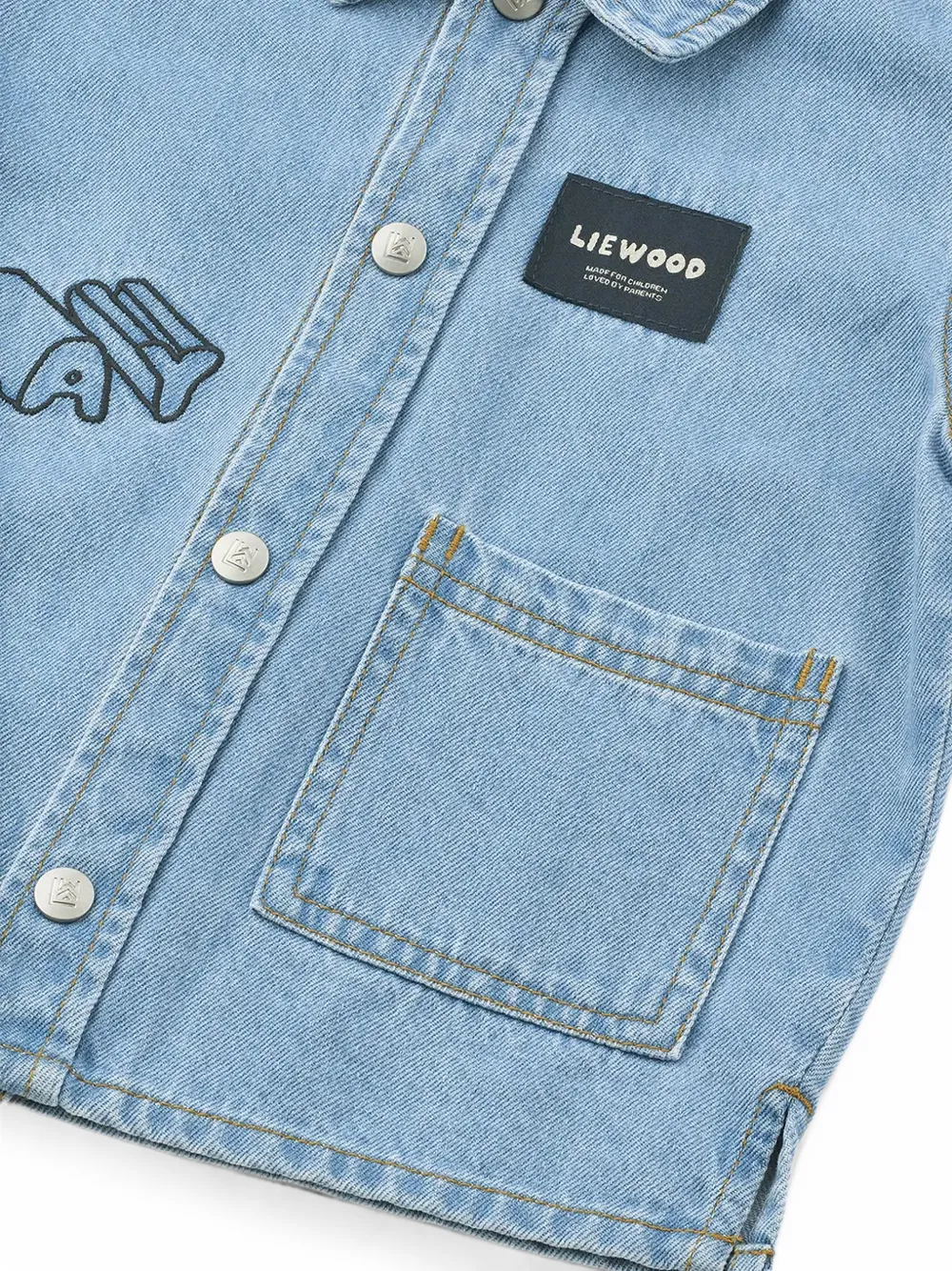Liewood Spijkerjack met logopatch Blauw