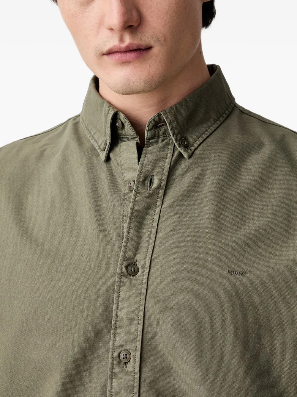 Levi's Authentic button-down cotton shirt Groen