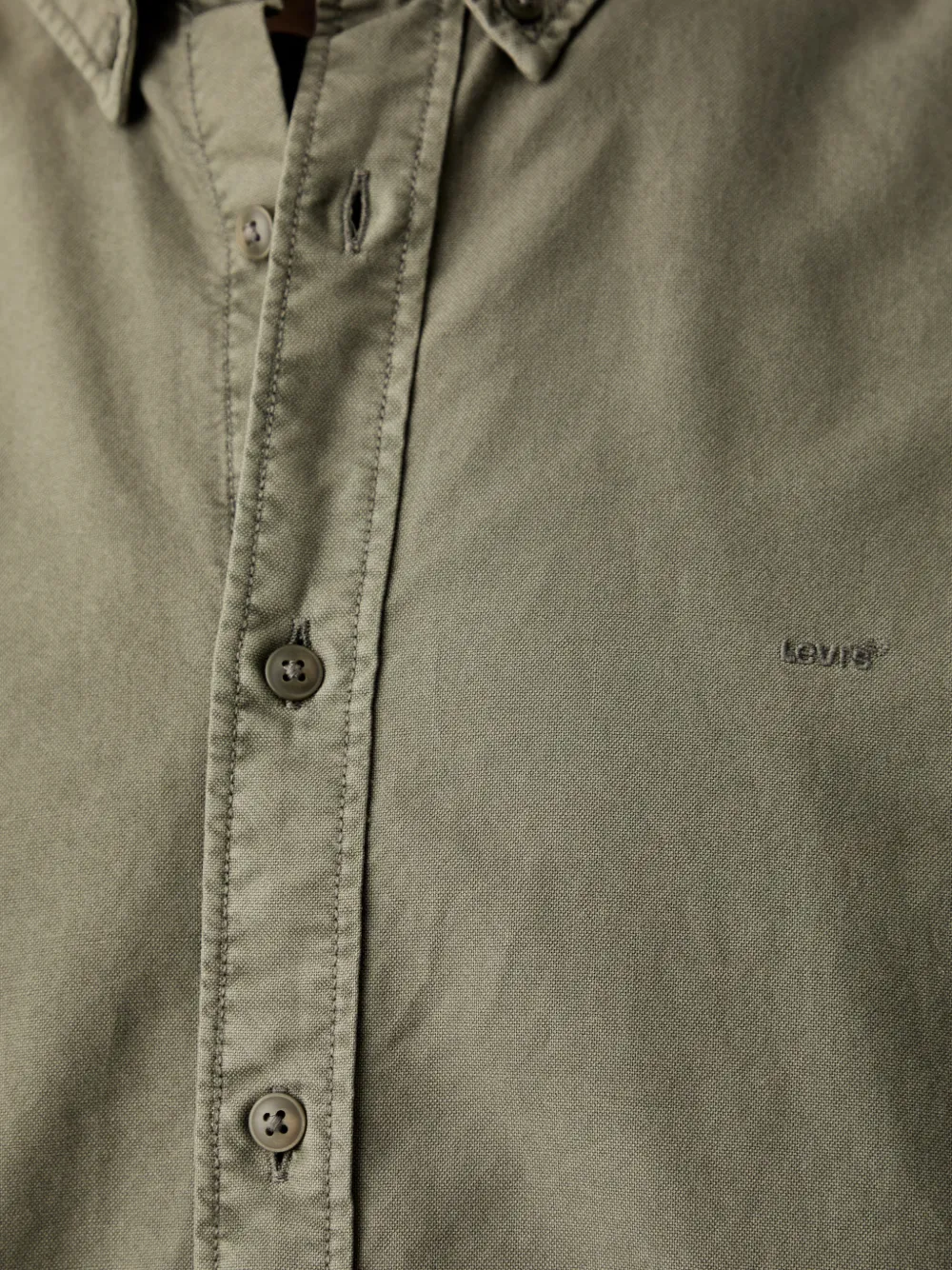 Levi's Authentic button-down cotton shirt Groen