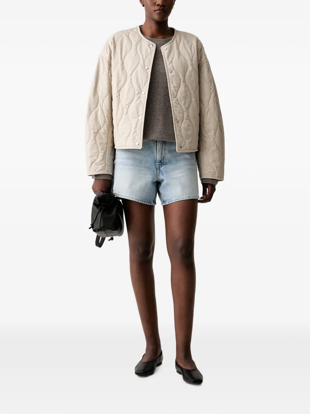 Levi's Cinch logo-patch denim shorts Blauw