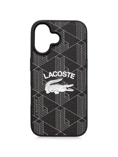 Lacoste logo-print geometric-pattern iPhone 16 case