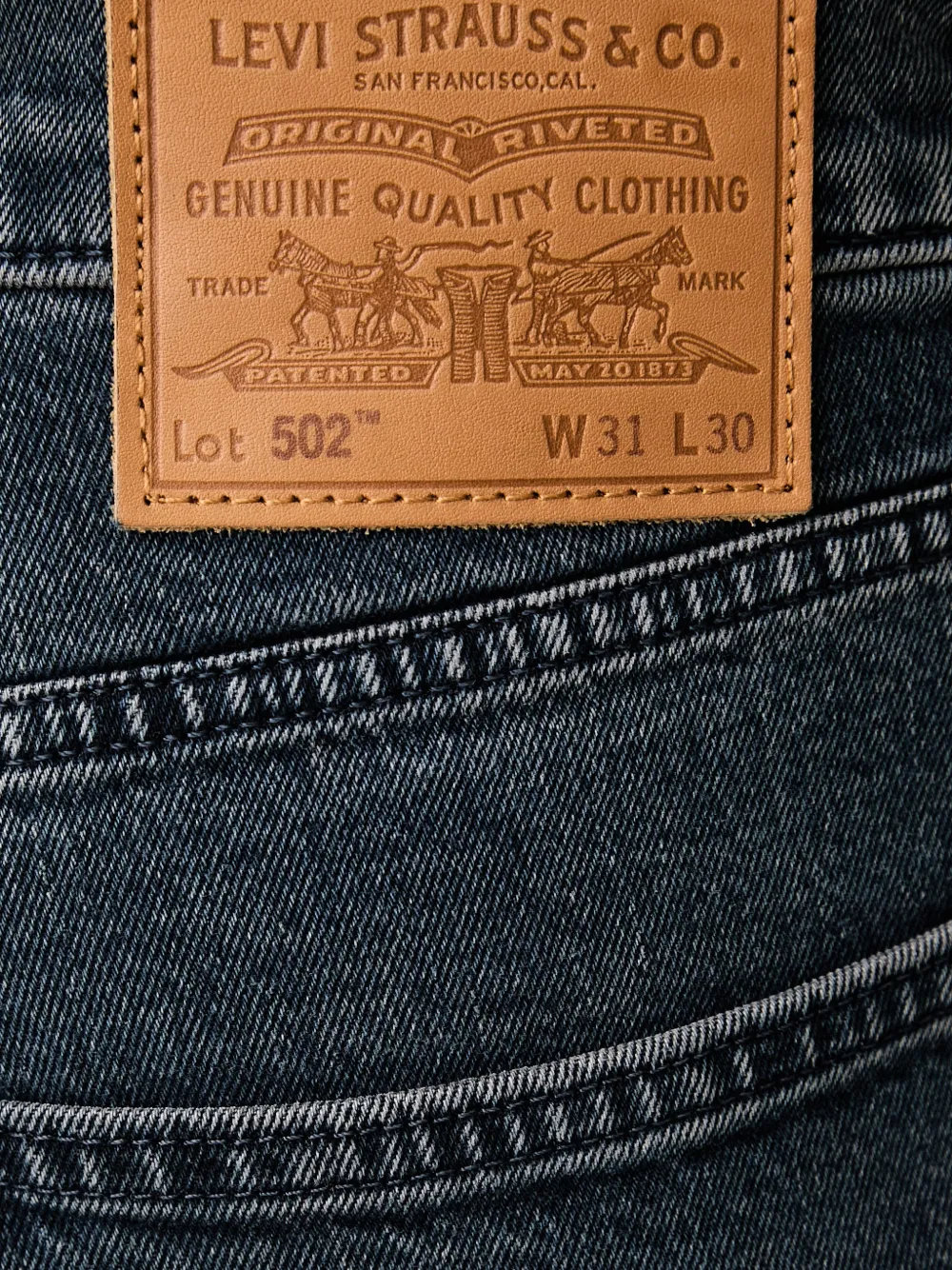 Levi's 502 logo-patch jeans Blauw