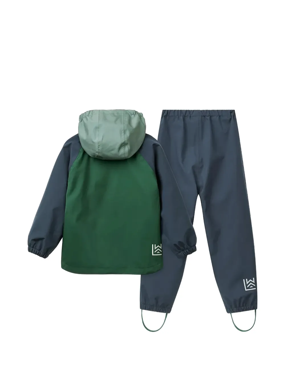 Liewood Pedia regenjack en broek met colourblocking Groen