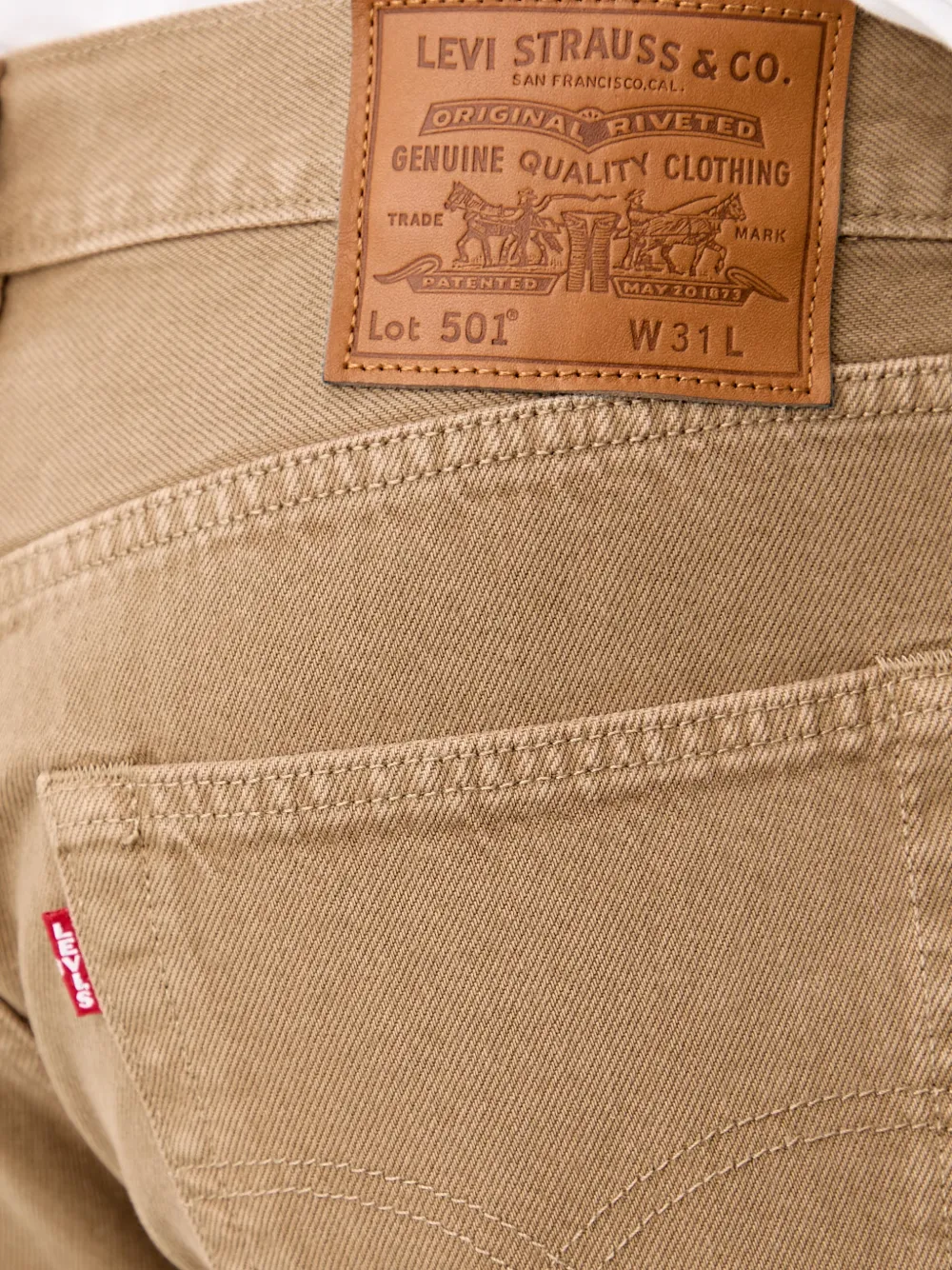 Levi's 501 Original denim shorts Beige