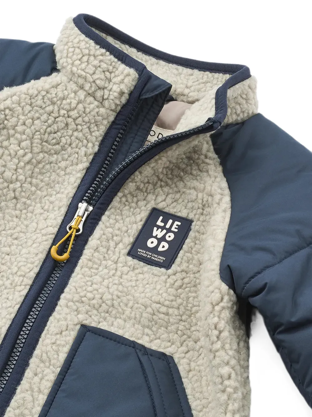 Liewood Runa gewatteerd jack met vlakken Beige