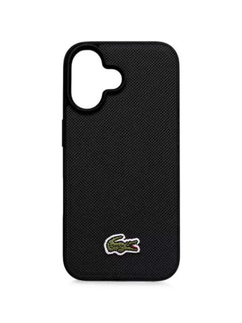 Lacoste logo-patch piqué iPhone 16 case