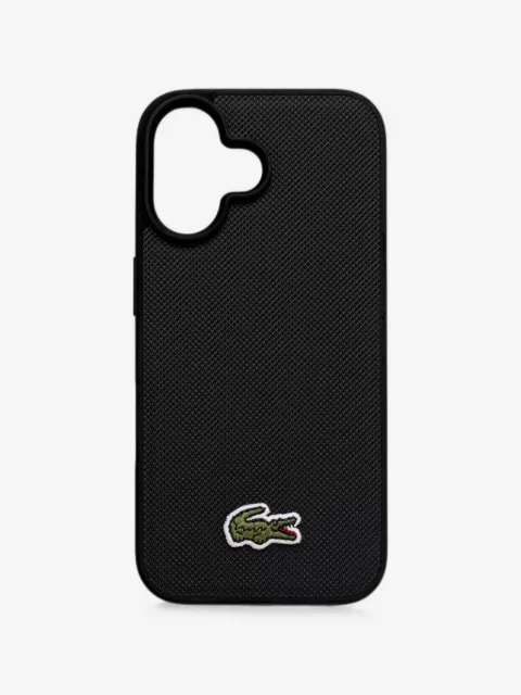 Lacoste logo-patch piqué iPhone 16 case