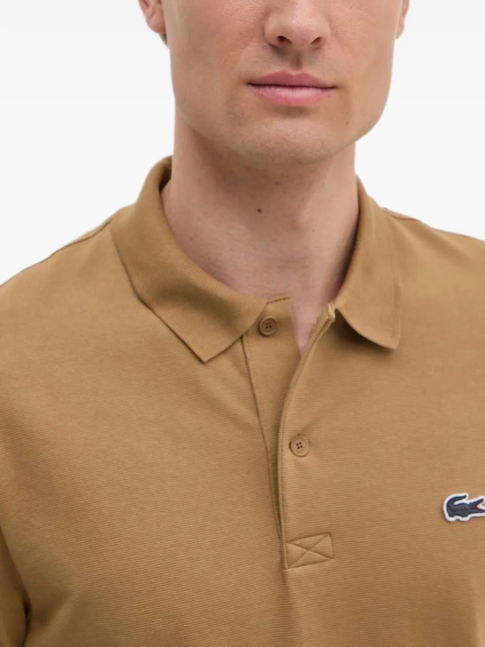 Lacoste Poloshirt met logopatch Beige