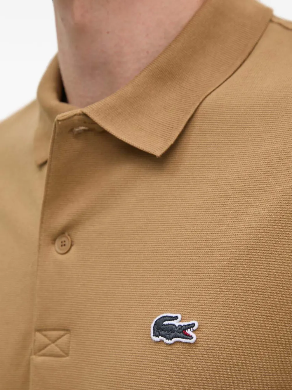 Lacoste Poloshirt met logopatch Beige