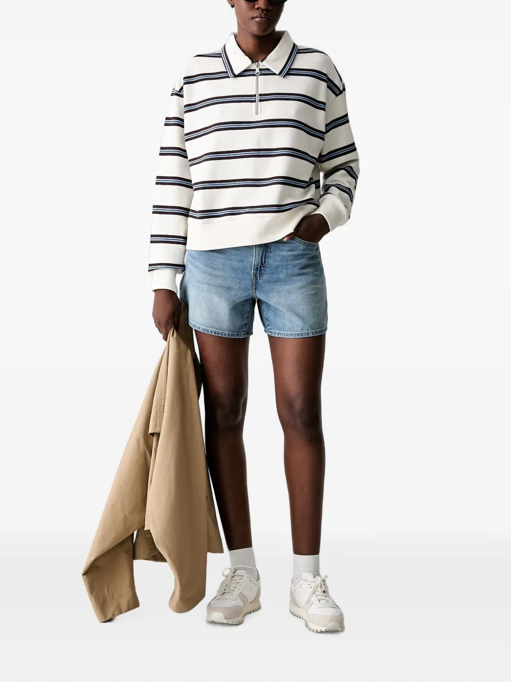 Levi's Cinch faded-effect denim shorts Blauw