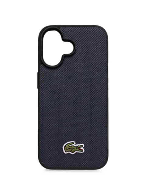 Lacoste logo-patch textured iPhone 16 case