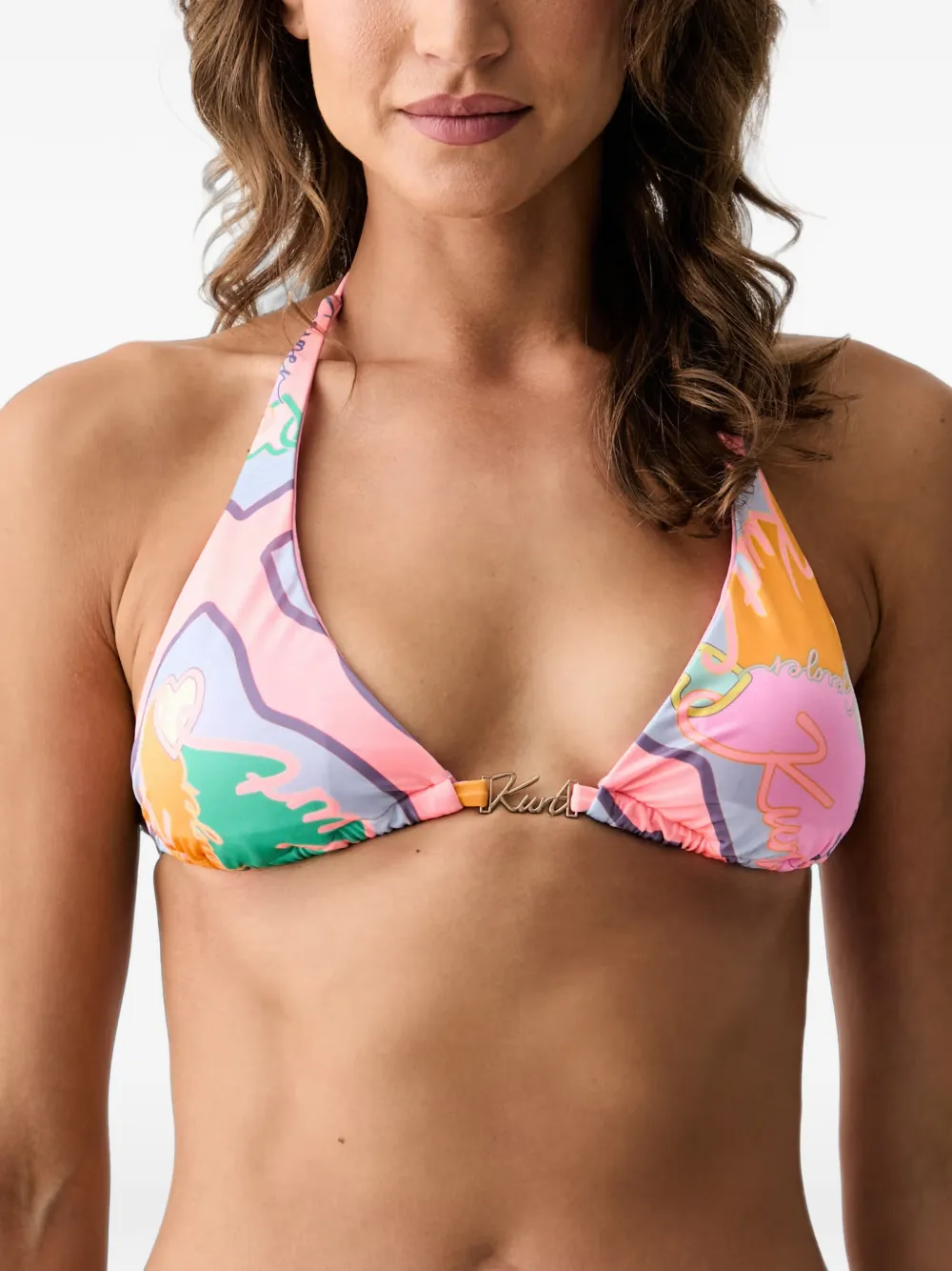 Kurt Geiger London haut de bikini imprimé à dos-nu - Rose Kurt Geiger London haut de bikini imprimé à dos-nu - Rose