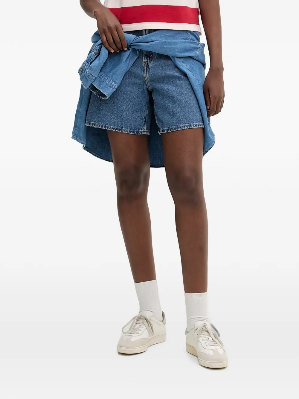Levi's Shorts denim a vita alta - Blu