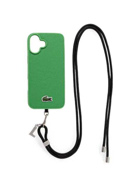 Lacoste logo-patch lanyard iPhone 16 case