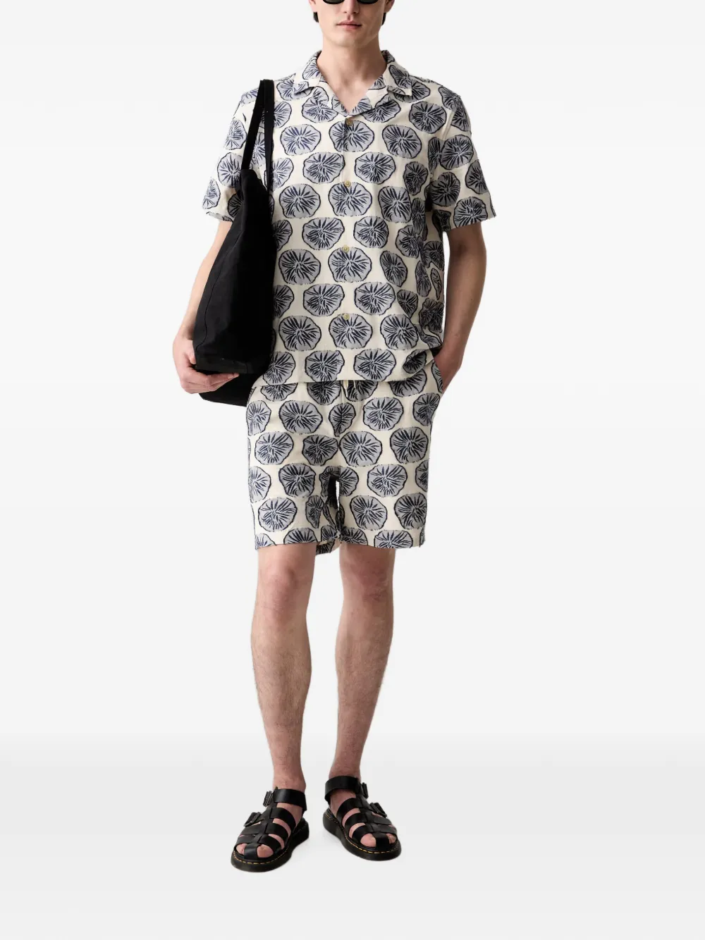 Les Deux Dahlia shorts met jacquard Beige