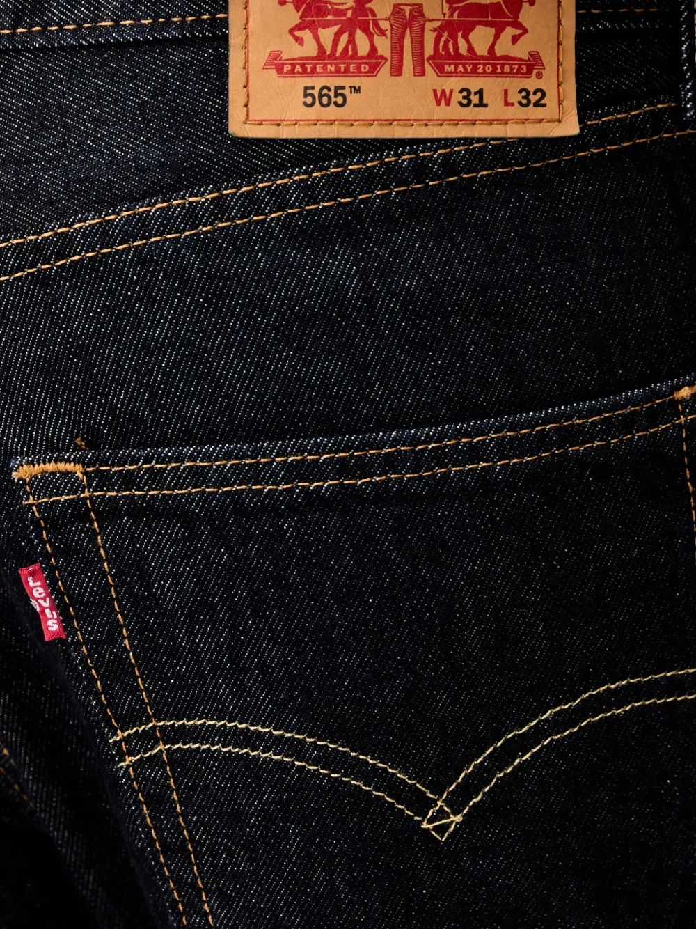 Levi's 565 logo-patch jeans Blauw