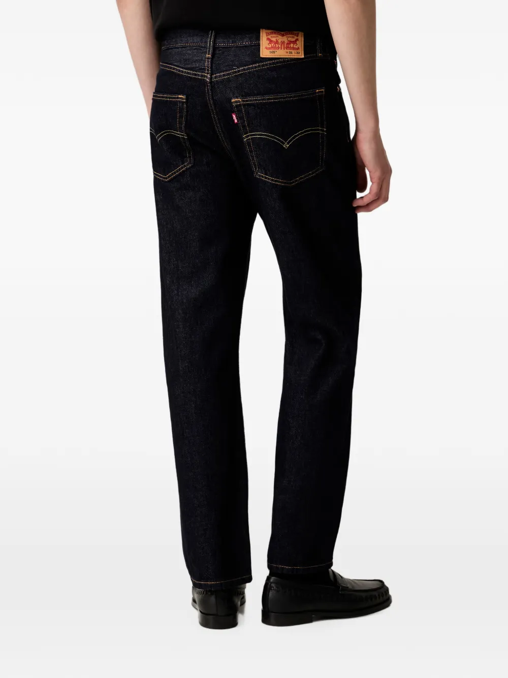Levi's 565 logo-patch jeans Blauw