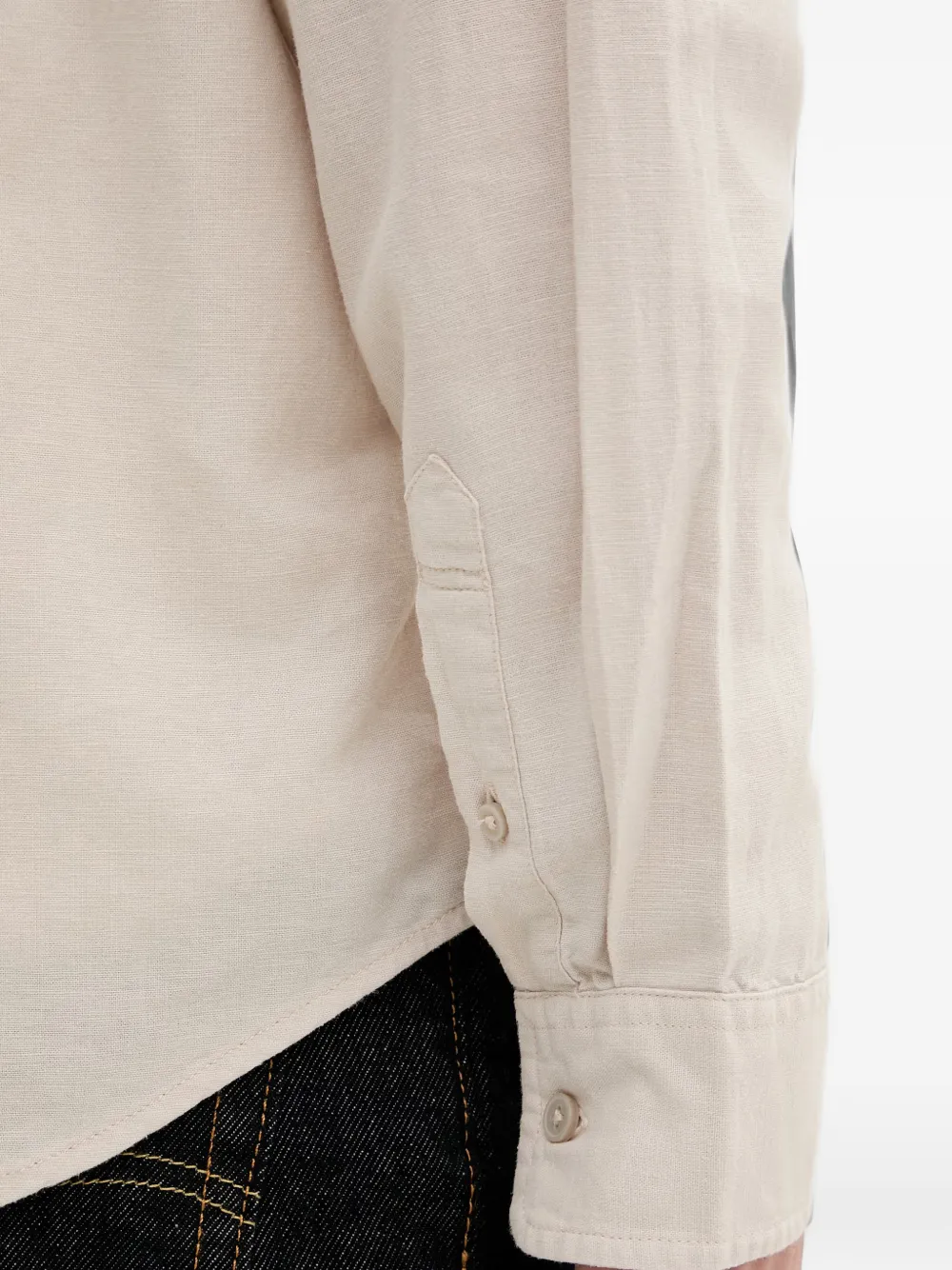 Levi's Sunset logo-tag pocket shirt Beige