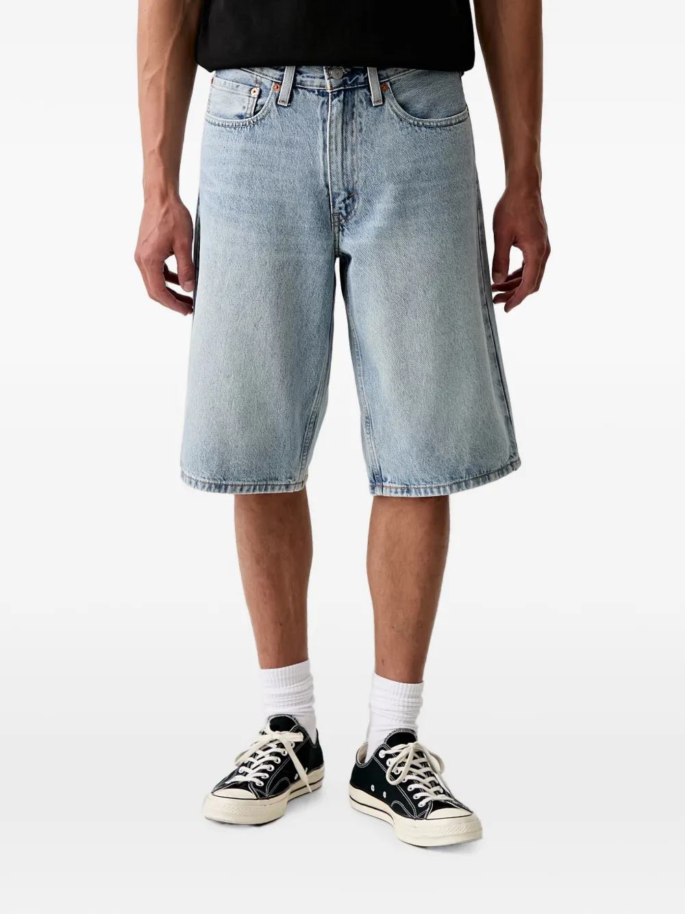 Levi's 470 logo-patch denim shorts - Blu
