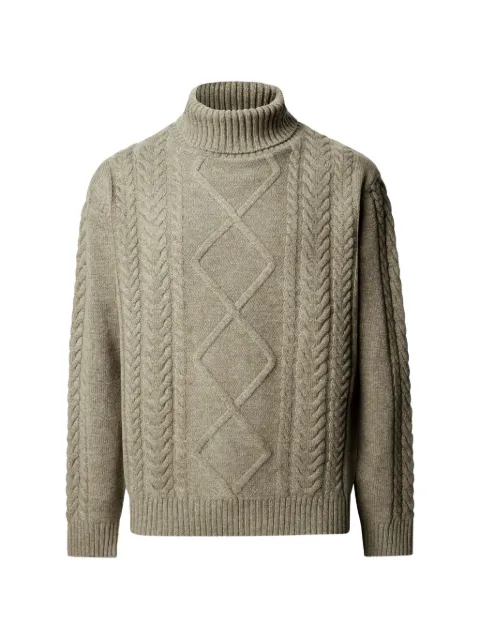 Hackett London pull à motif de losanges en maille torsadée