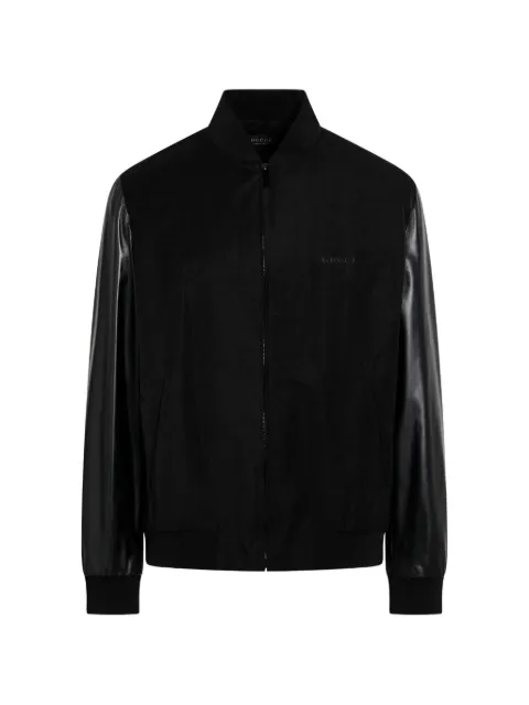 Gucci contrast-sleeve bomber jacket
