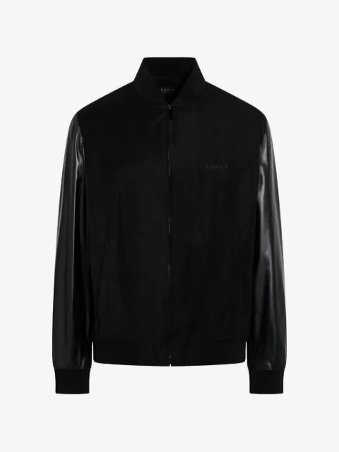 Gucci contrast-sleeve bomber jacket