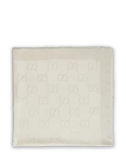 Gucci GG-pattern frayed shawl