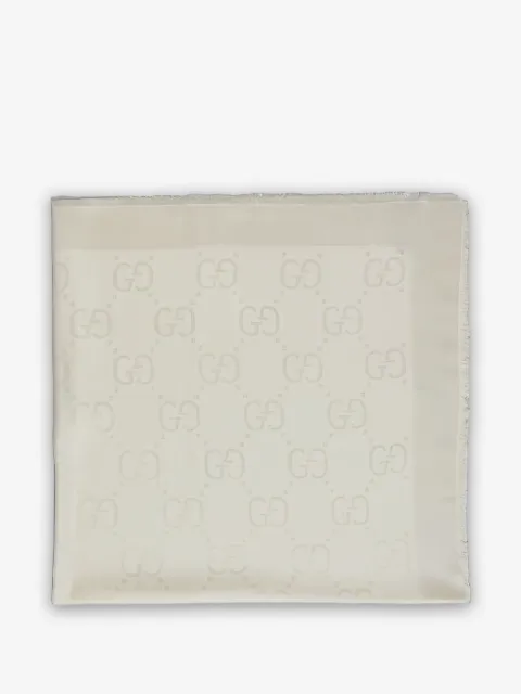 Gucci GG-pattern frayed shawl