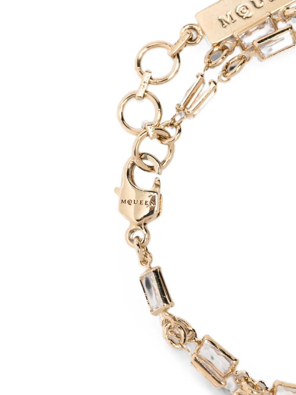 Alexander McQueen Pavé Skull Bracelet In Pale gold-finish | Gold