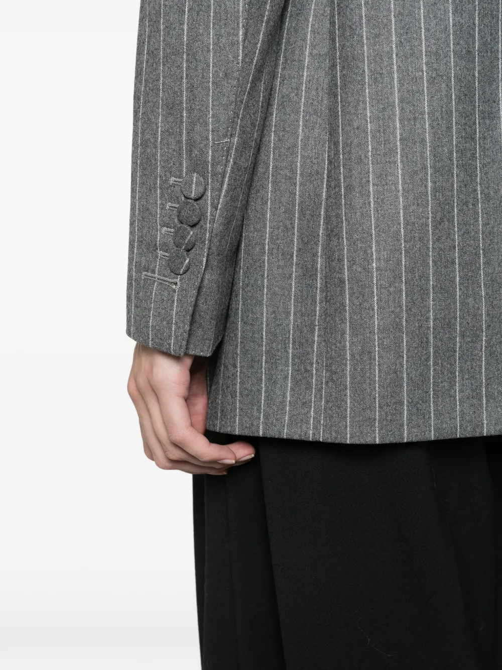 TOM FORD striped flannel western jacket Grijs