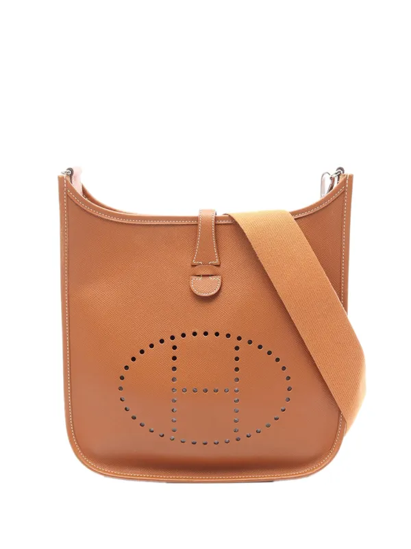 Hermès Pre-owned 2008 Epsom Evelyne I PM Crossbody Bag in Brown