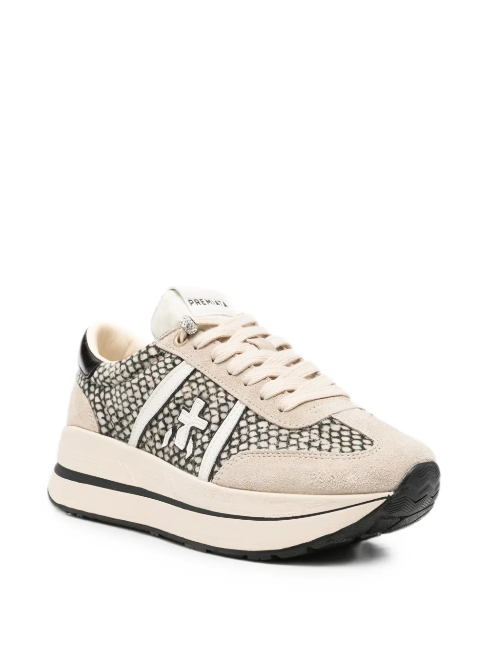 Premiata snakeskin-effect sneakers Beige