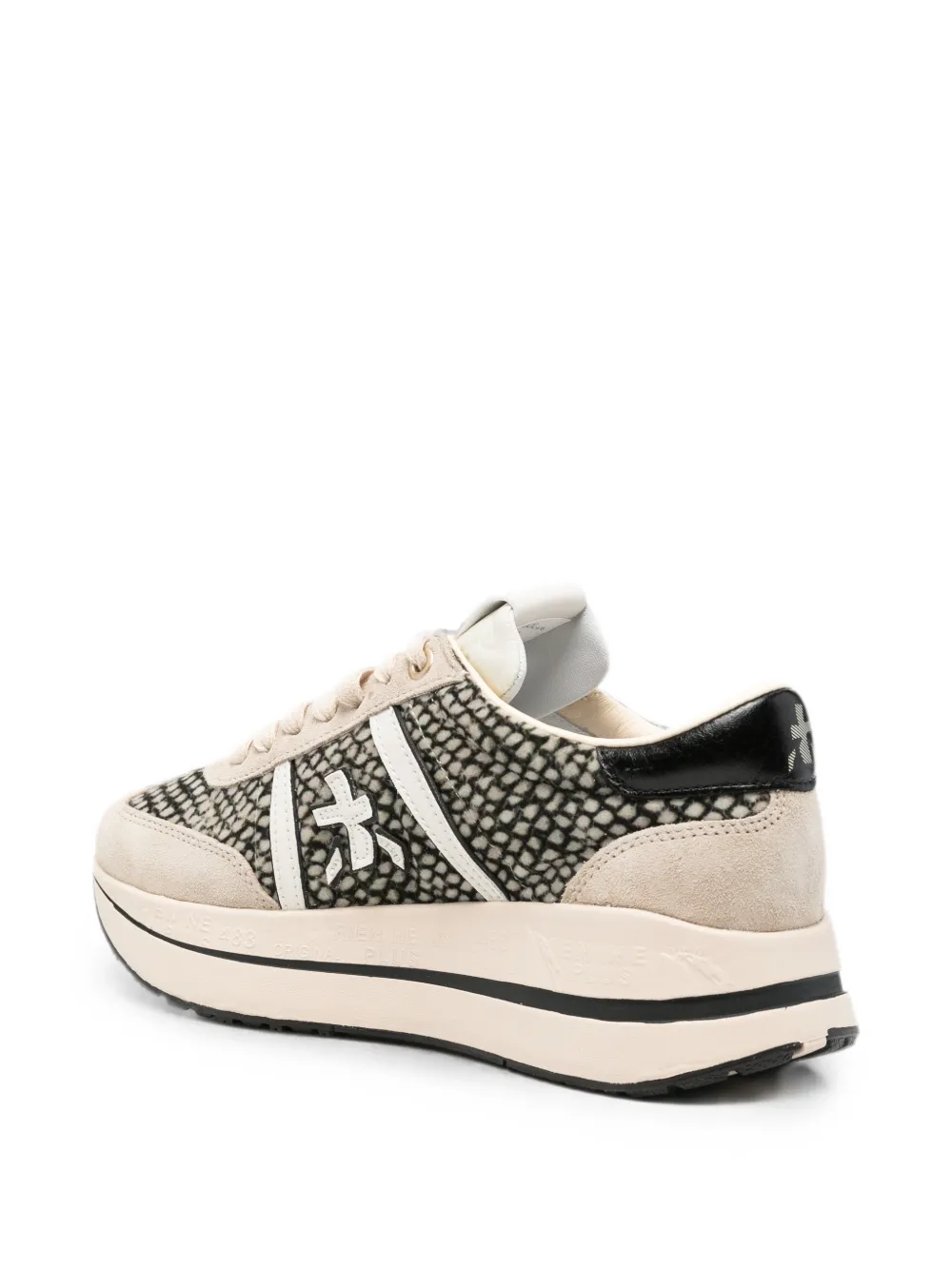 Premiata snakeskin-effect sneakers Beige