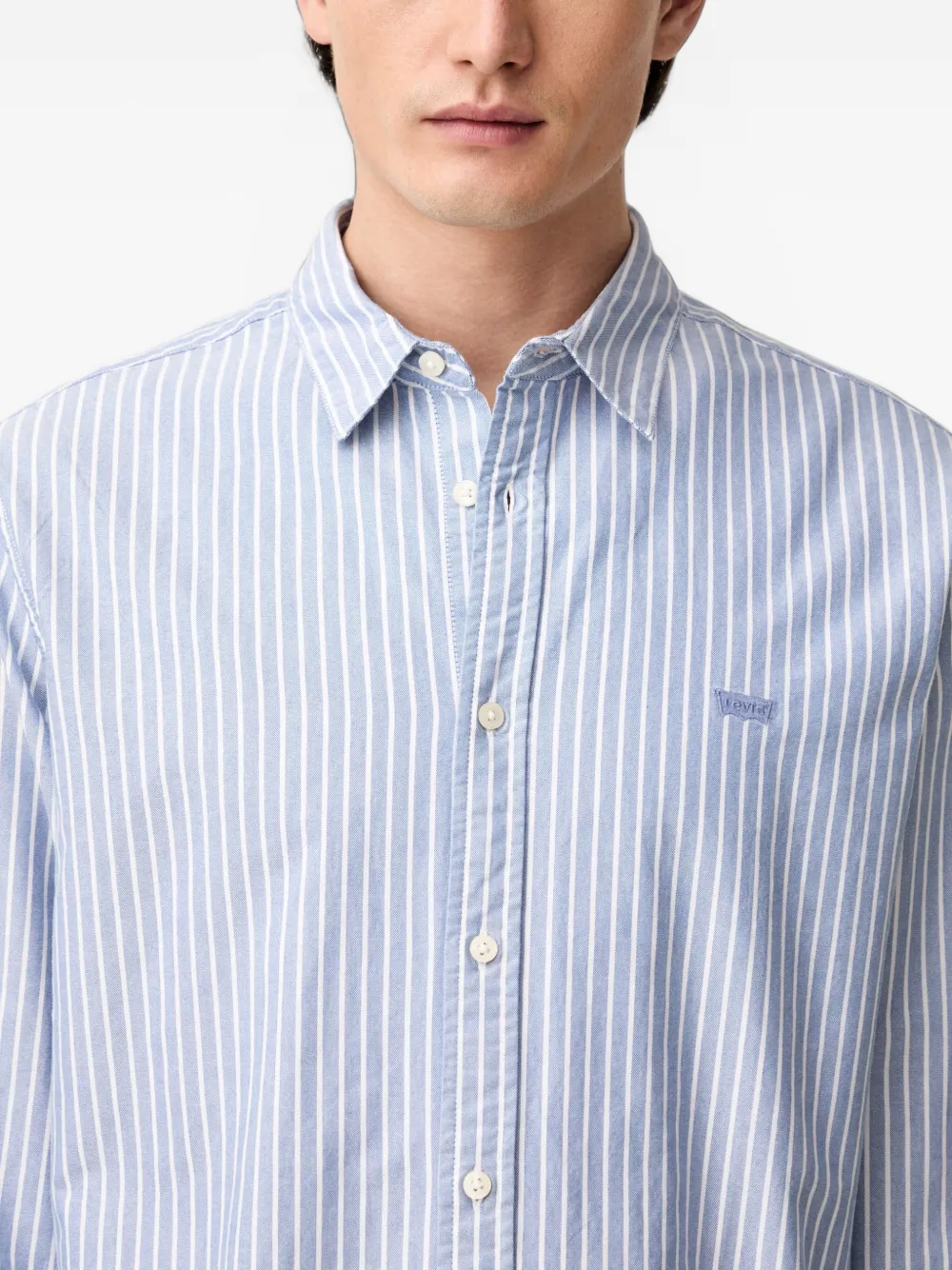 Levi's Battery Housemark standard-fit striped shirt Blauw