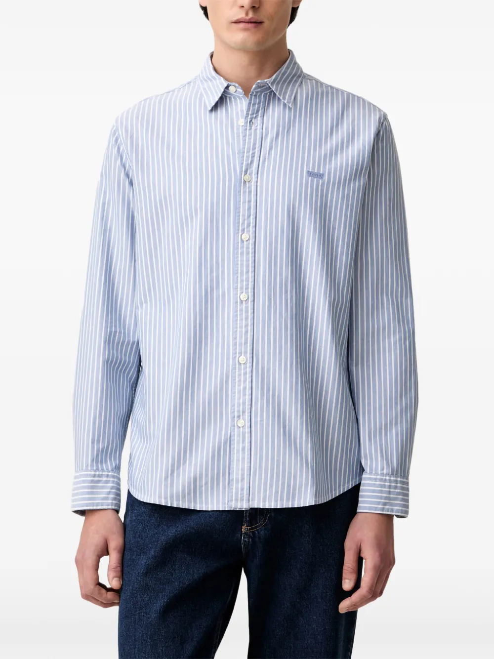 Levi's Battery Housemark standard-fit striped shirt Blauw